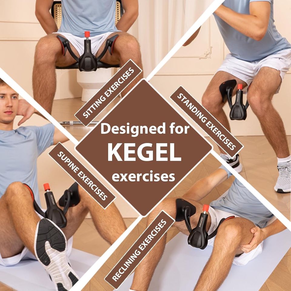 Resistance trainer for men to enhance pelvic floor and thigh workouts at home. Supports consistent exercise routines.