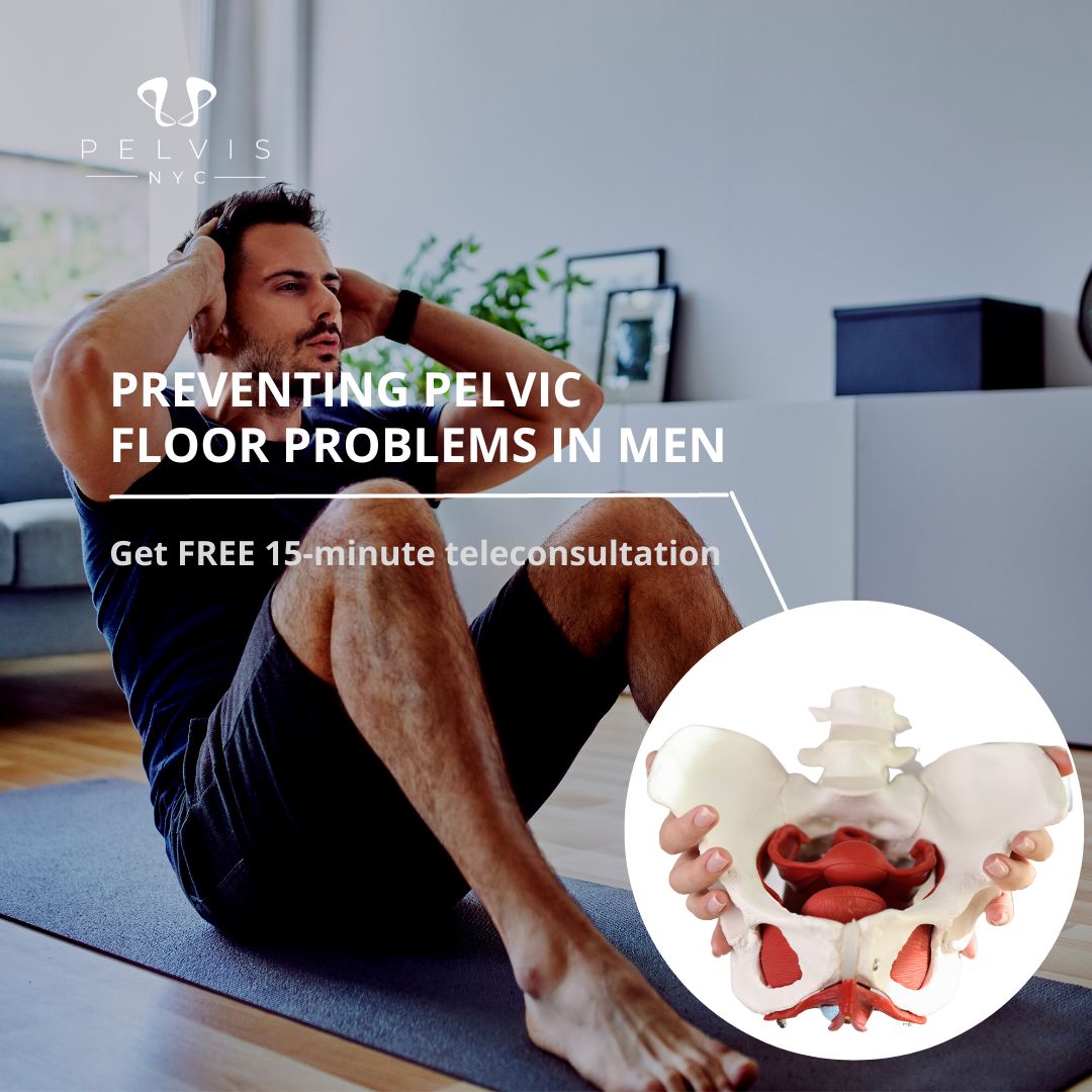 Practical tips for men to prevent pelvic floor issues. Focuses on habits, posture, and targeted exercises.